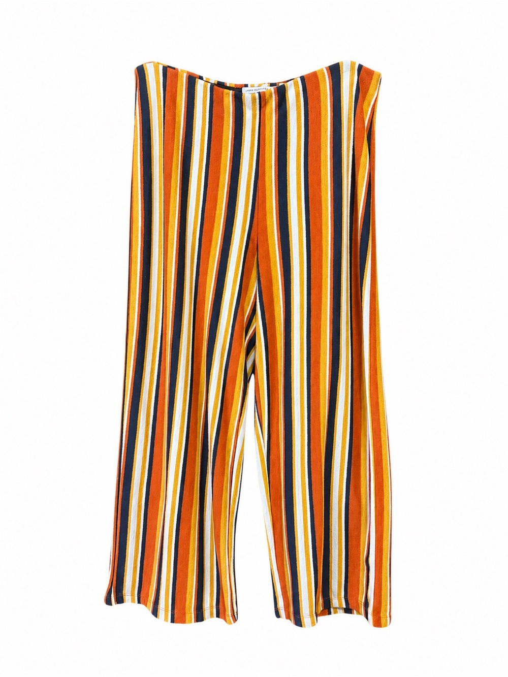 Urban Outfitters Ant Striped Knit Cropped Wide Leg Pants Orange